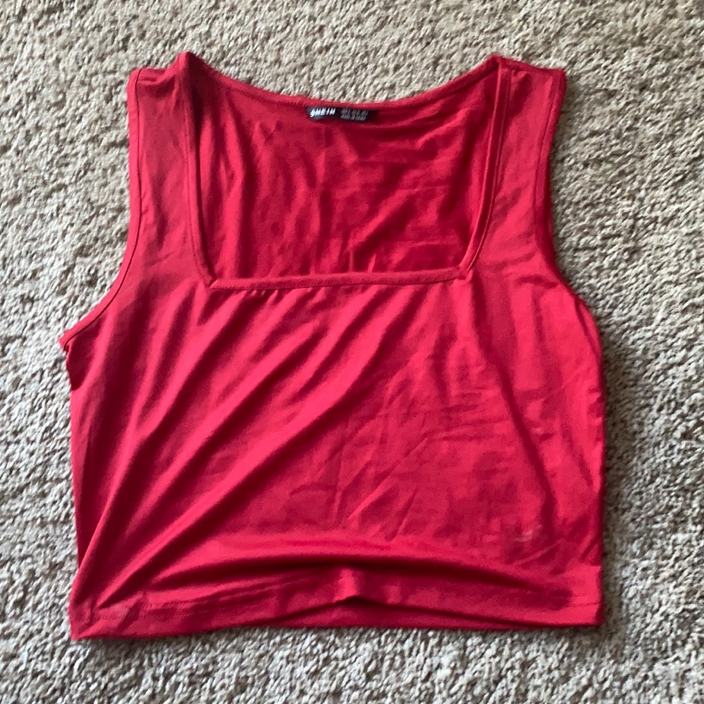 Red crop top